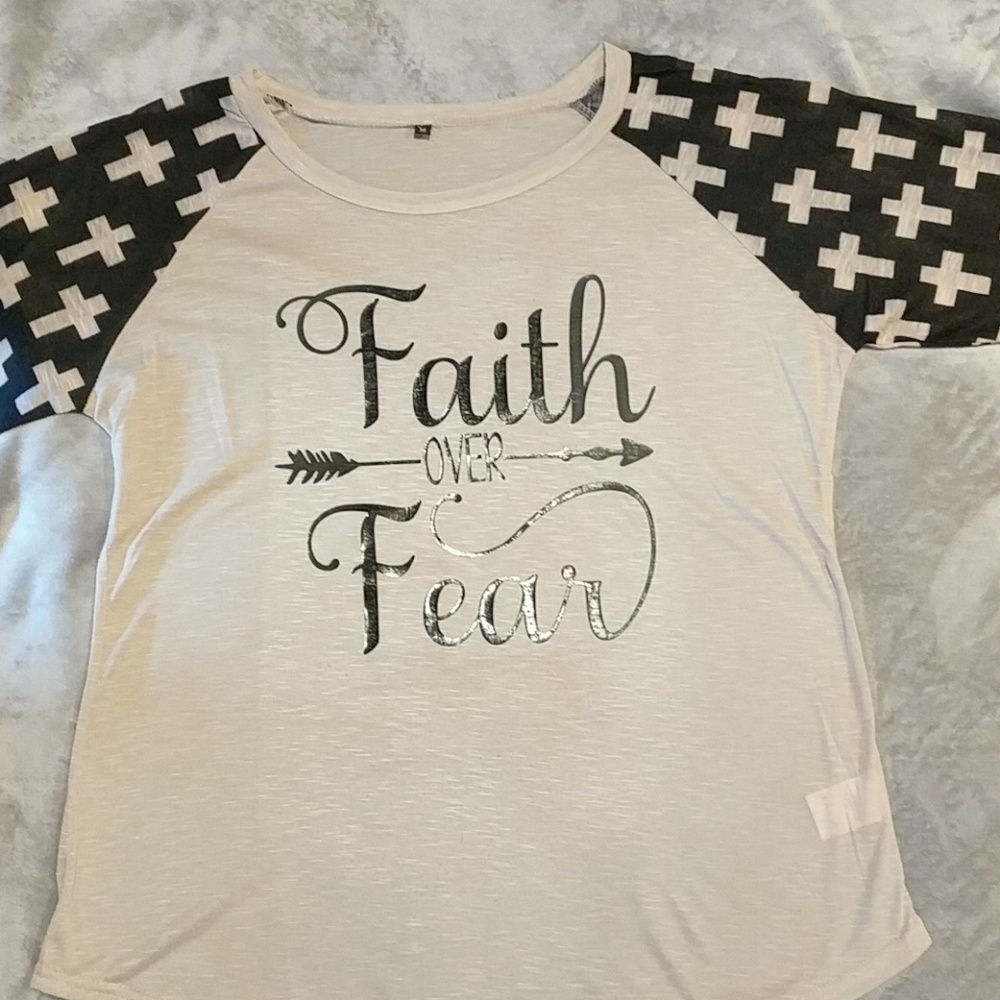 Women's Faith Over Fear Raglan Shirt